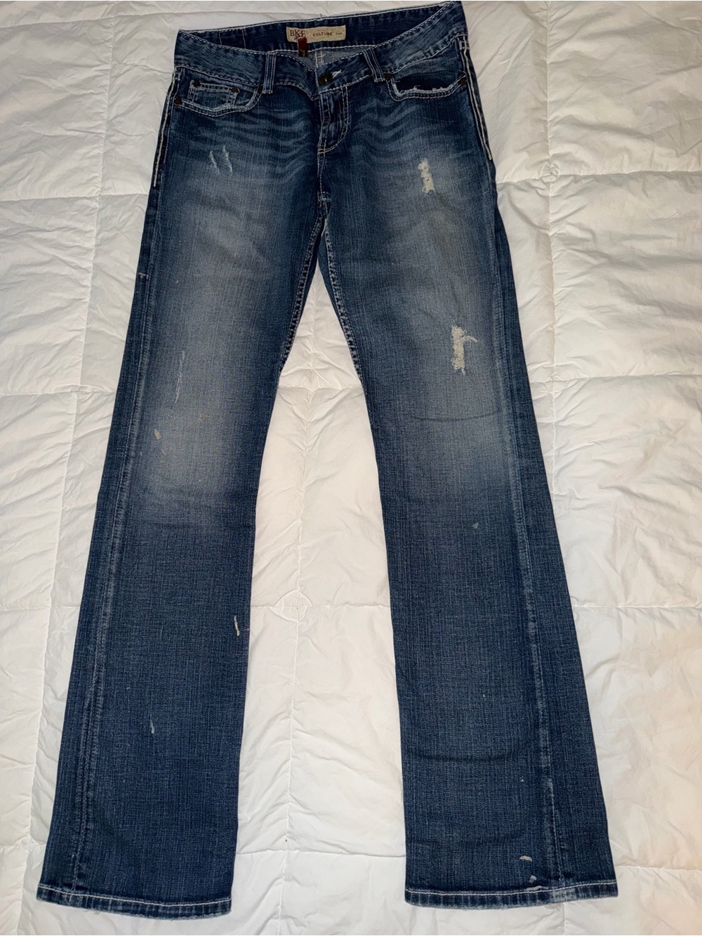 BKE Culture Women's Distressed Blue Jeans 28x33.5